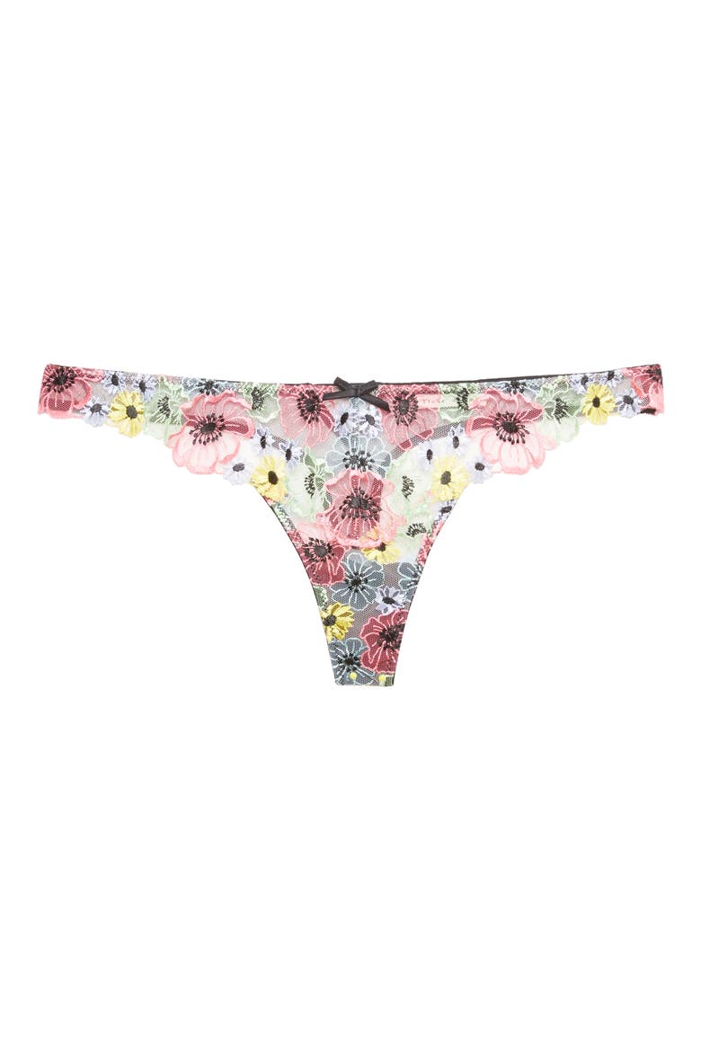 Azalea Embroidered Thong, Alternate, color, BLACK