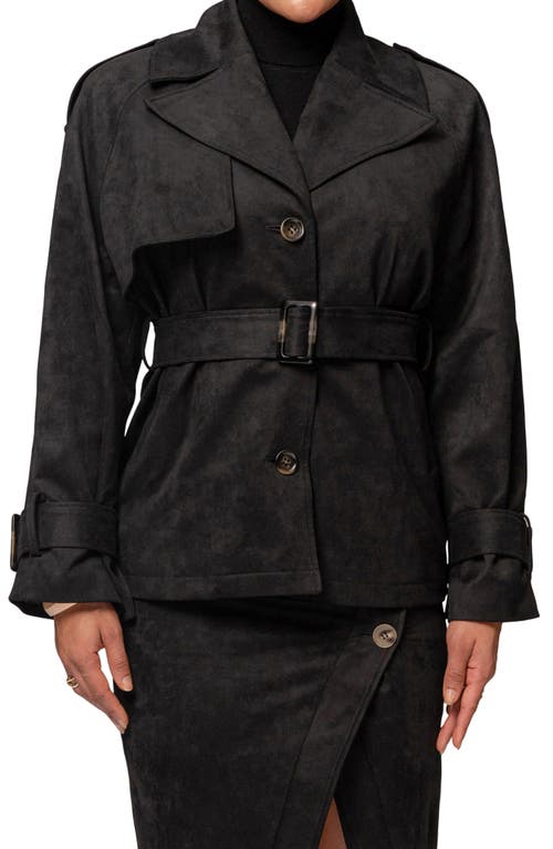 Jluxlabel Nightfall Belted Suede Jacket