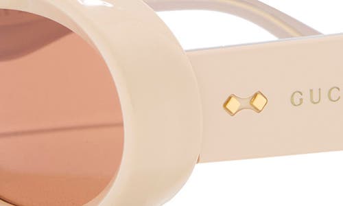 Gucci 54mm Oval Sunglasses In Brown