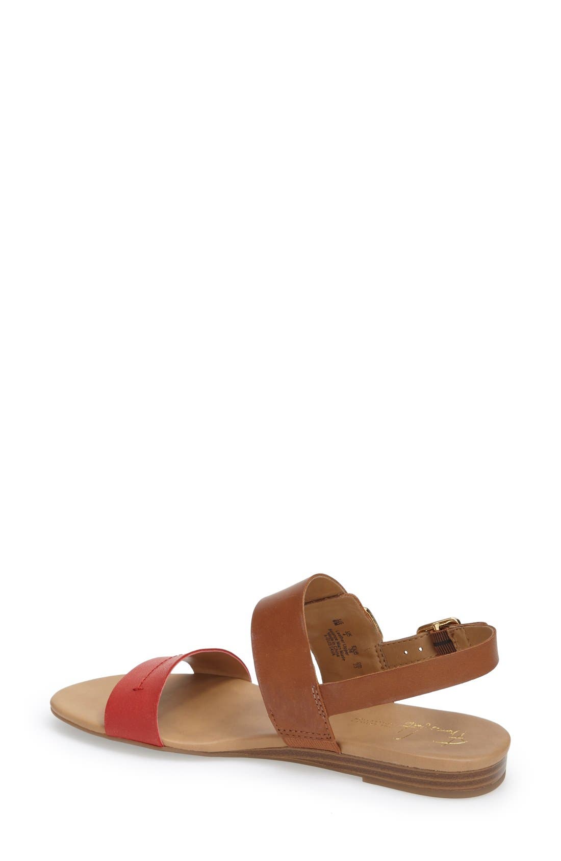 'Gustava' Sandal, Alternate, color, PAPRIKA/ SADDLE