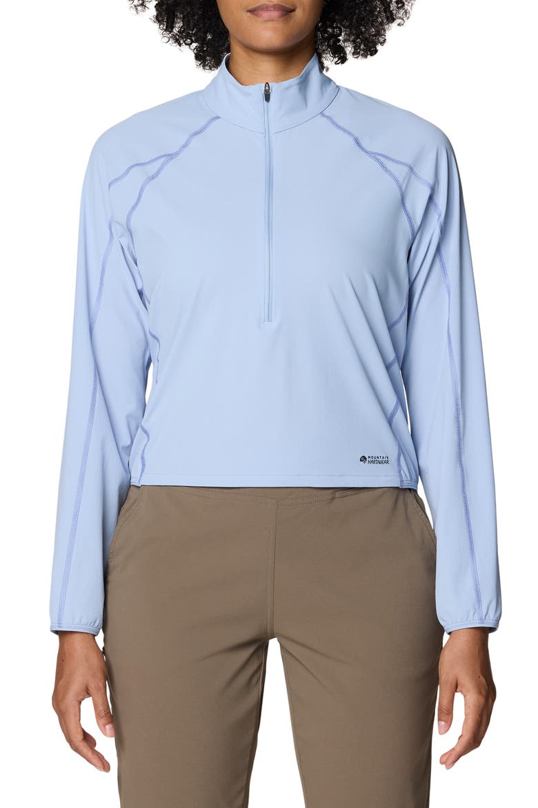 Sunshield Half-Zip UPF 50+ Jacket, Main, color, BEACH BREEZE