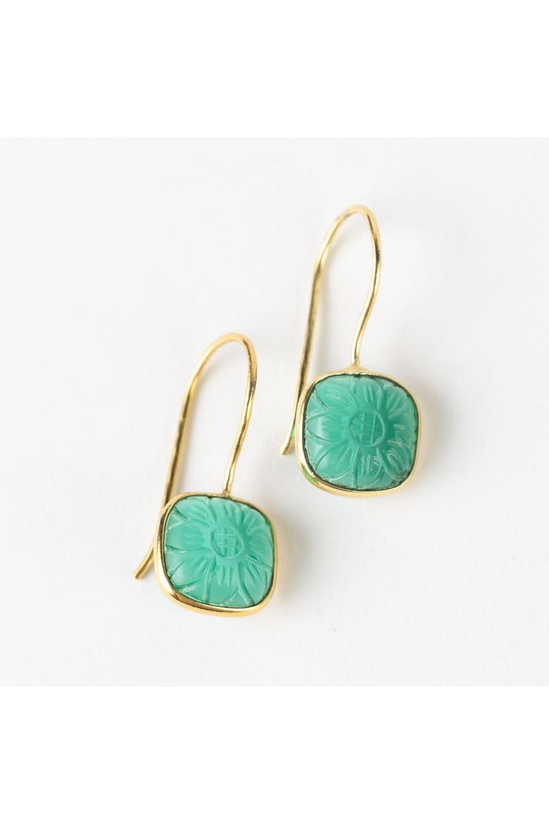 Lalita Blue Daisy Dangle Earrings, Main, color, Multi Color