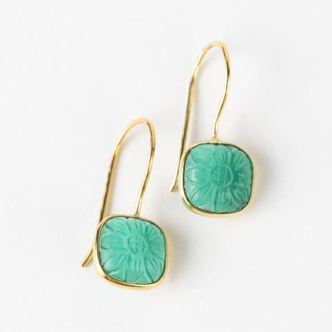 Lalita Blue Daisy Dangle Earrings