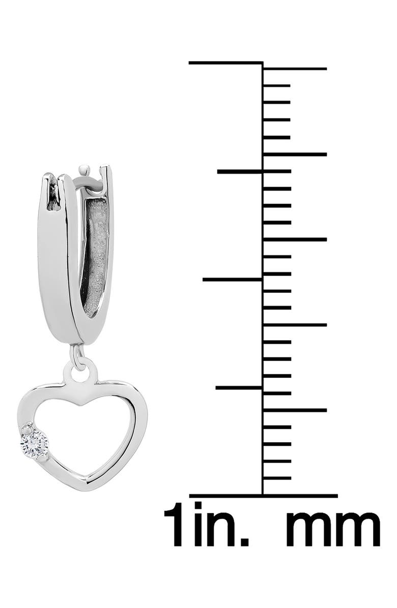 Lily Nily Kids' Open Heart Drop Earrings, Alternate, color, Silver