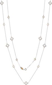 SUZY LEVIAN Yellow Sapphire & Lab Grown White Sapphire Layered Station Necklace