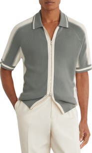 Reiss Kenley Zip Front Shirt