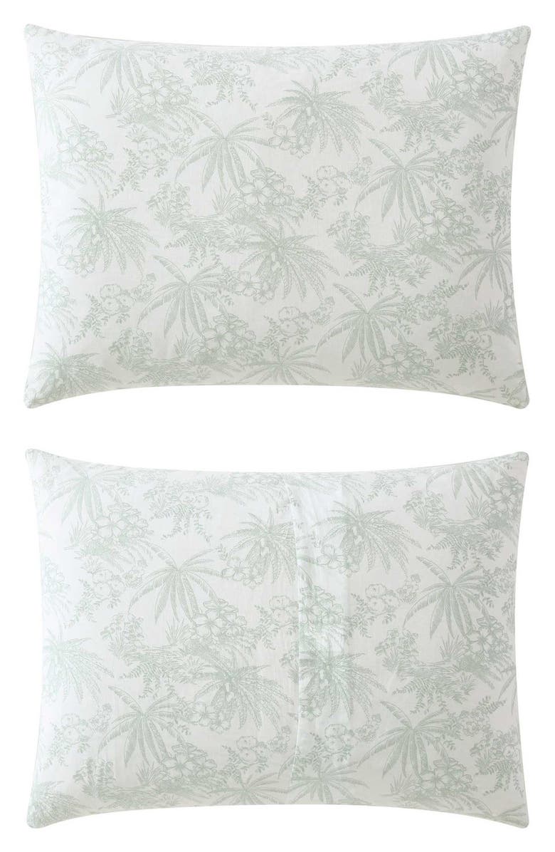 Tommy Bahama Pen & Ink Cotton Duvet Cover Set, Alternate, color, Green