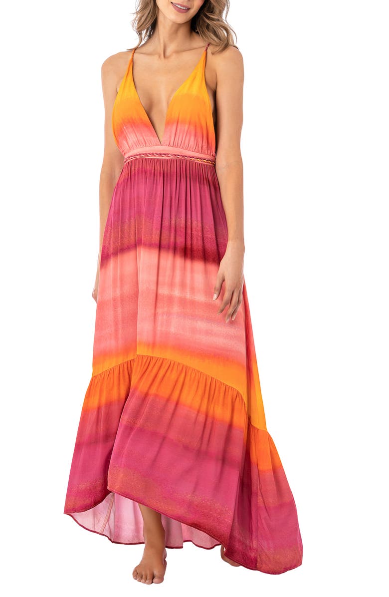 Maaji Sunrise Dye Moon Bay Cover-Up Dress, Main, color, 