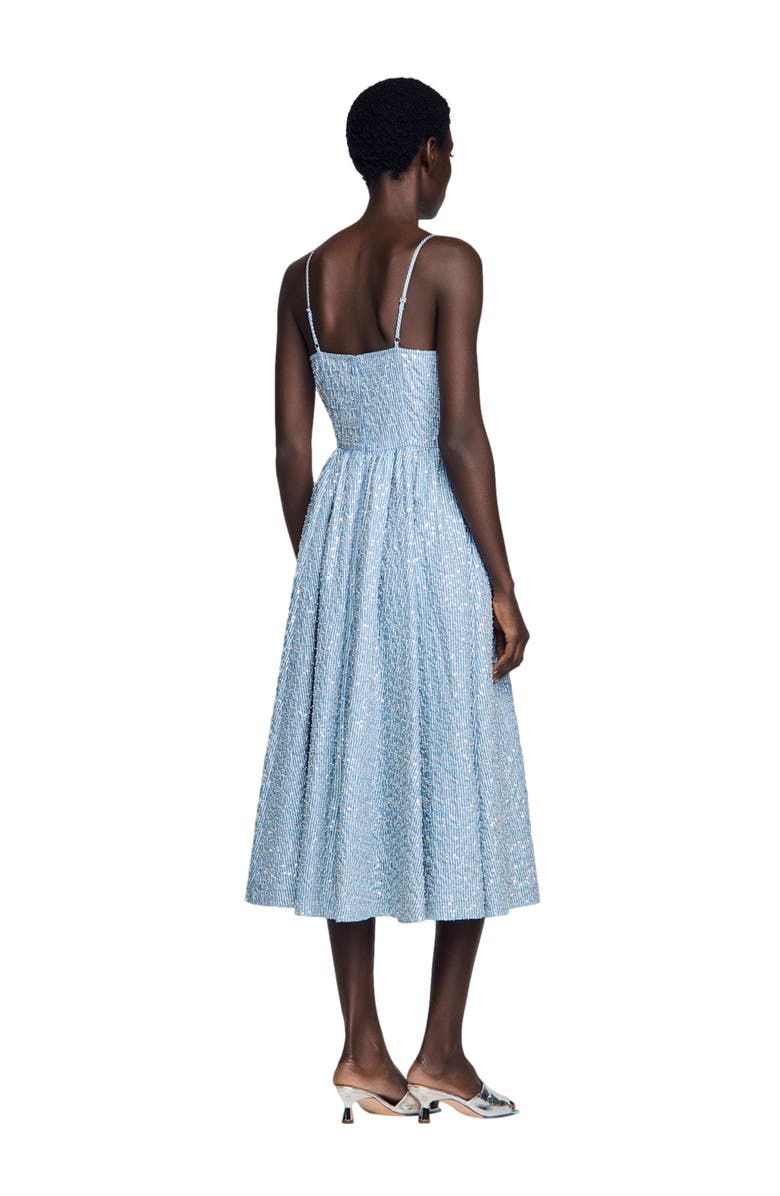 SANDRO Sequined maxi dress, Alternate, color, Blue