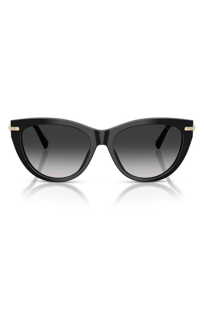 Tiffany & Co. 55mm Cat Eye Sunglasses, Main, color, Black / Grey Gradient