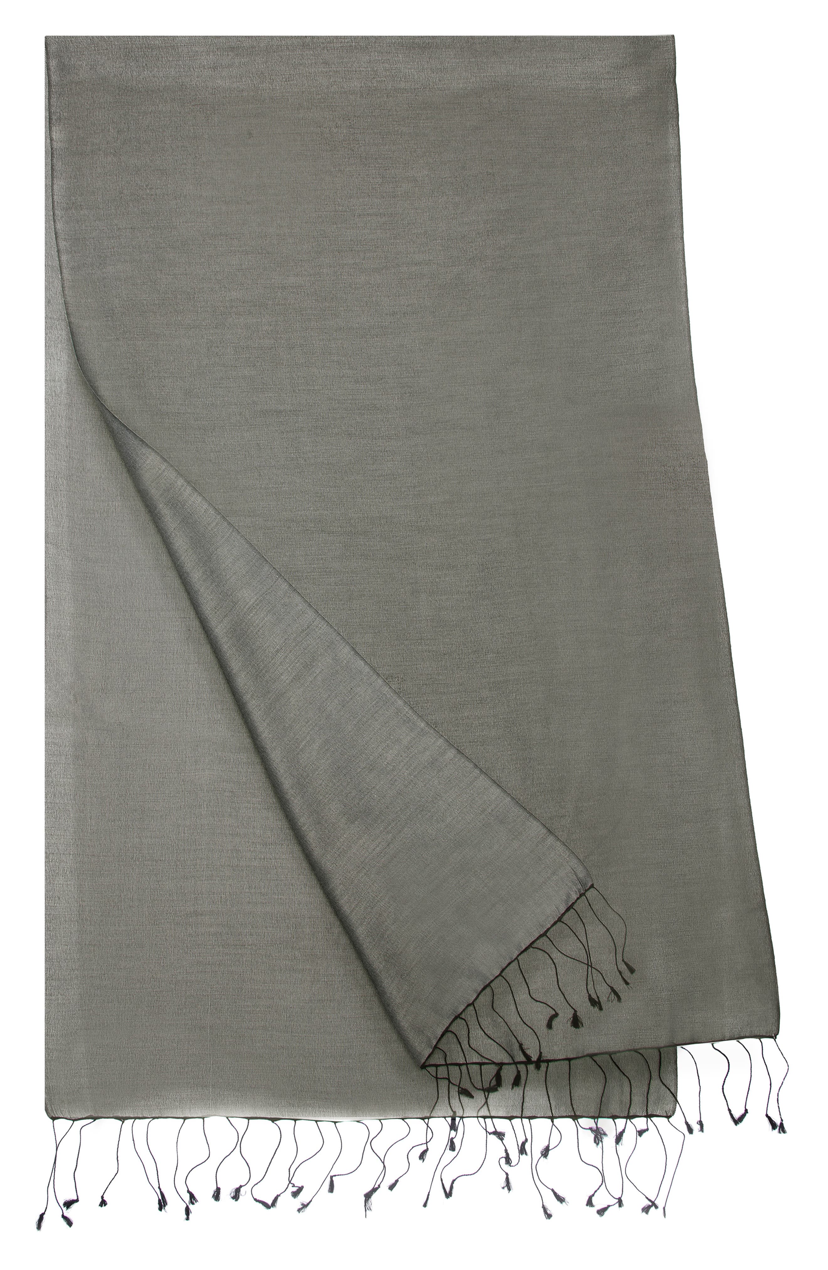 SAACHI Fringe Silk & Cotton Scarf