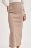 Modenaire Soft Stretch Knit Midi Skirt