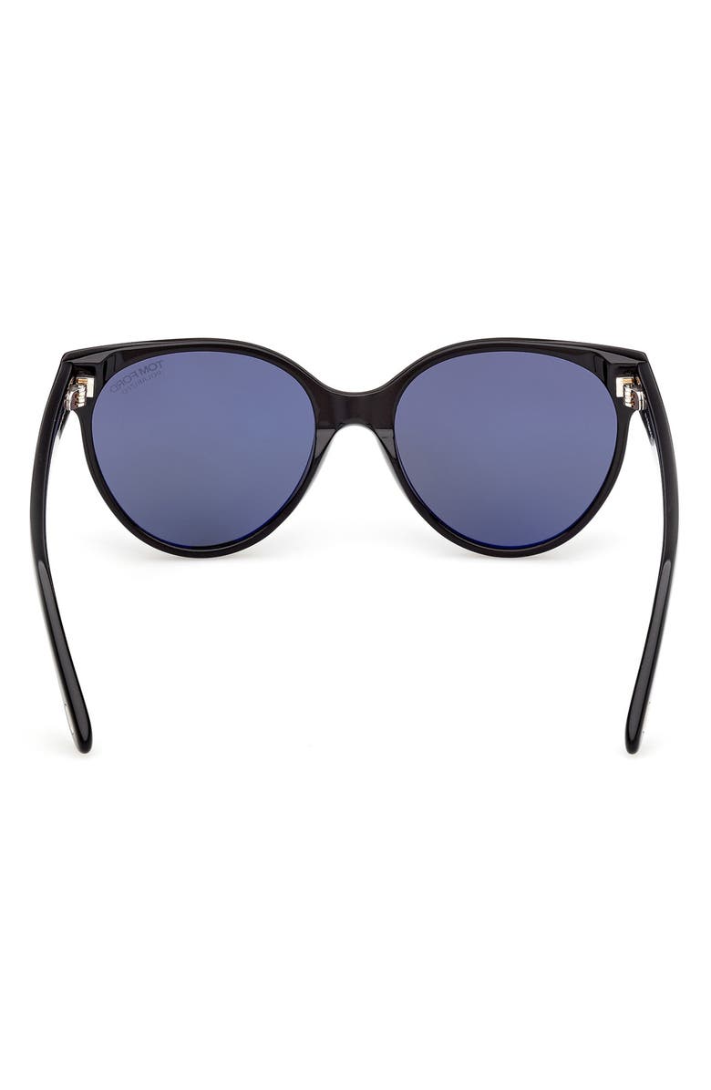 TOM FORD Tallulah 56mm Polarized Round Sunglasses, Alternate, color,