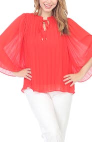 RAIN AND ROSE Pleated Top