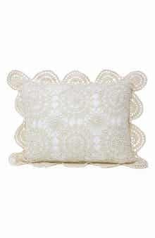 MELANGE HOME Decorative Crochet Accent Pillow