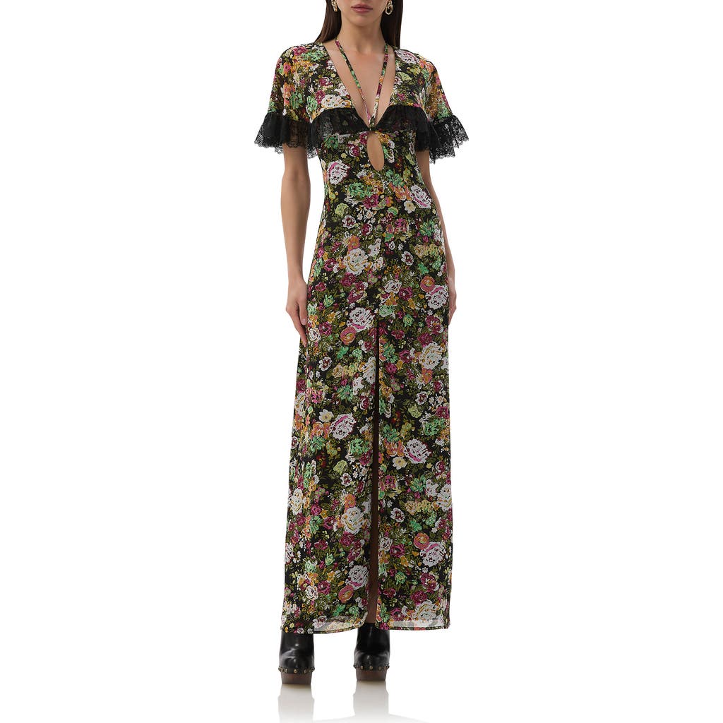 AFRM AFRM JAYSON FLORAL PRINT LACE MAXI DRESS