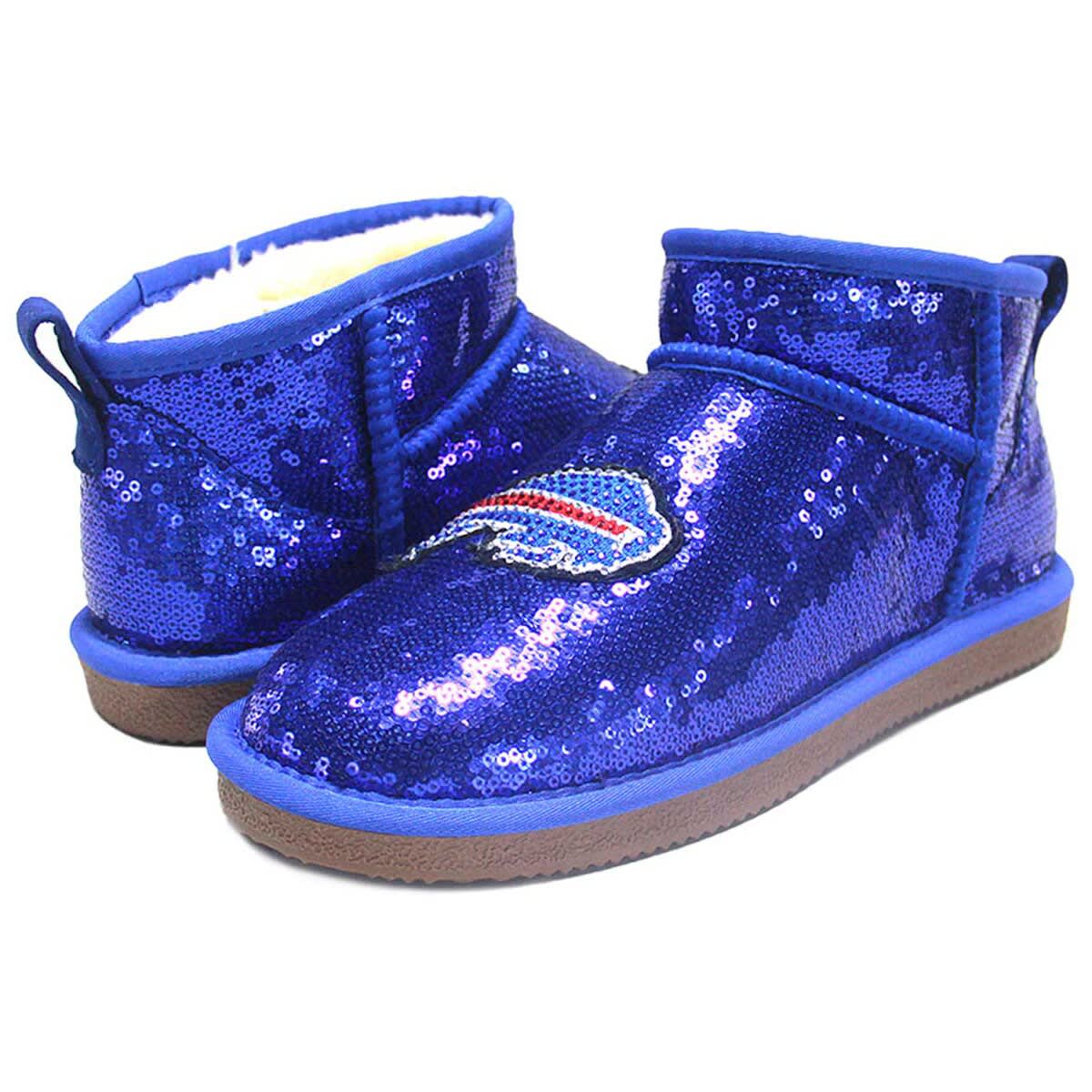 CUCE Women's Cuce  Royal Buffalo Bills Sequin Ankle Boots, Main, color, 