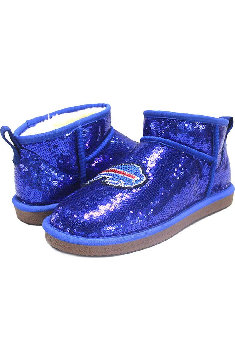 CUCE Women's Cuce Royal Buffalo Bills Sequin Ankle Boots, Main, color,