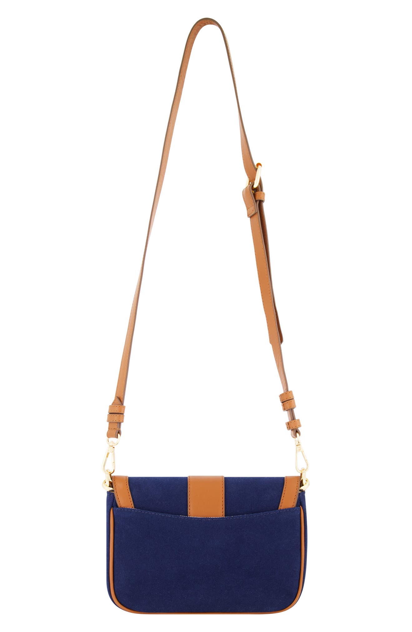 Tommy Bahama Canvas & Leather Trim Crossbody Bag, Alternate, color, Navy/ Tan