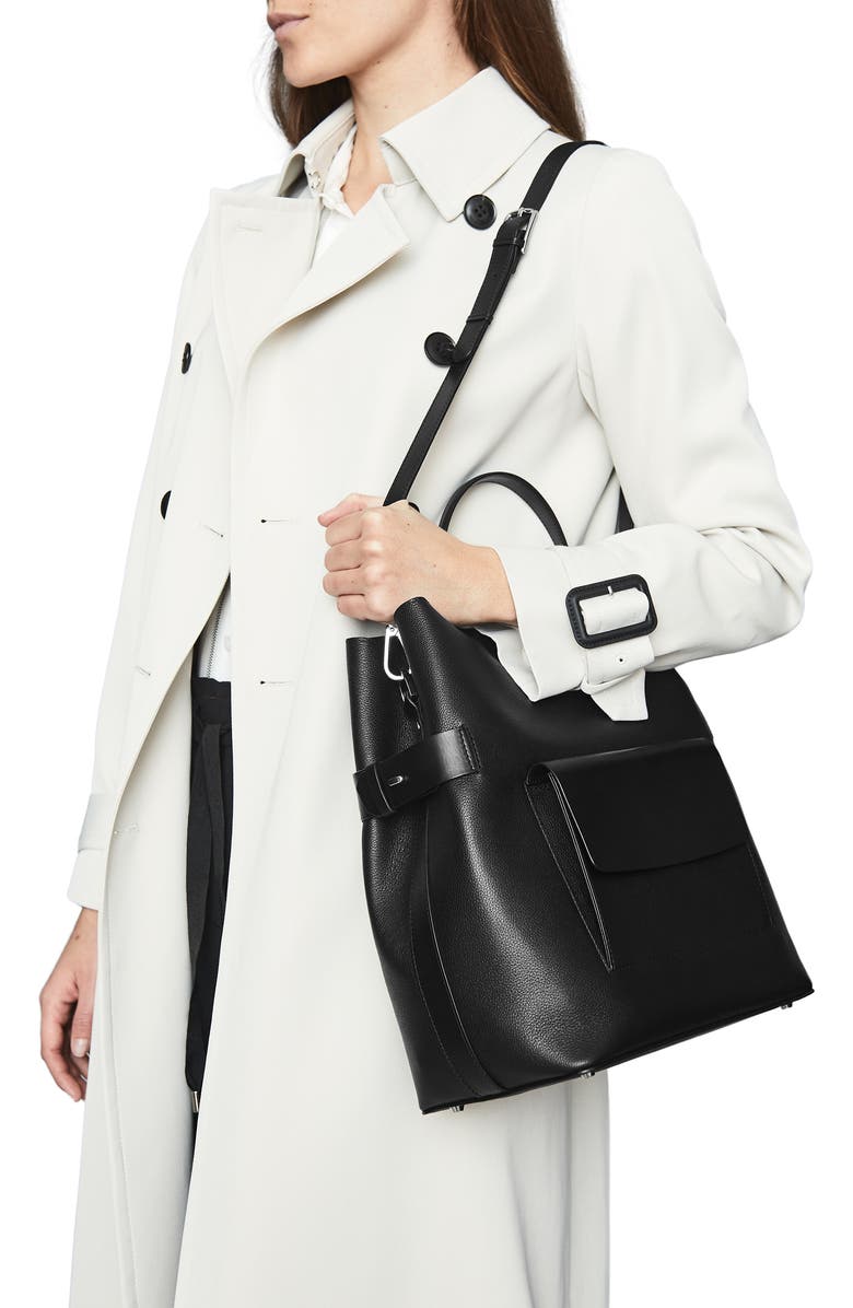 Reiss Freya Leather Bucket Bag, Alternate, color,