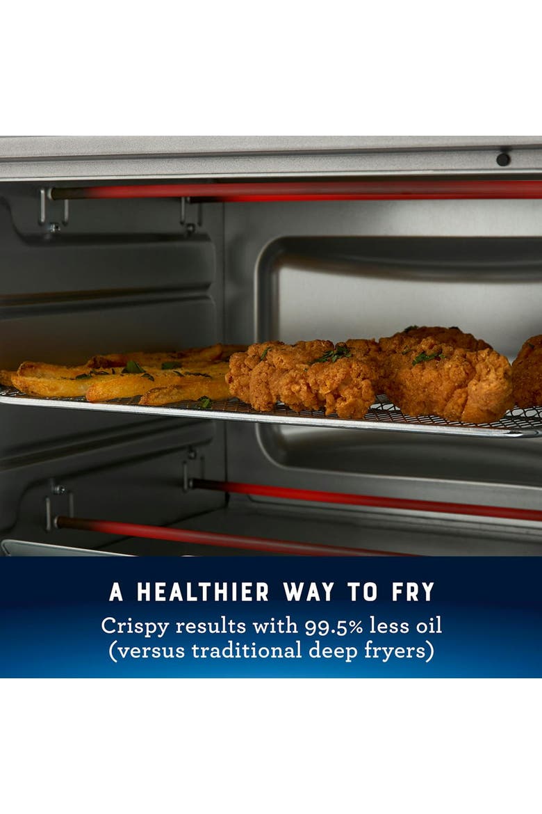 10 Function Digital Display Air Fryer and Countertop Toaster Oven, Alternate, color, Silver