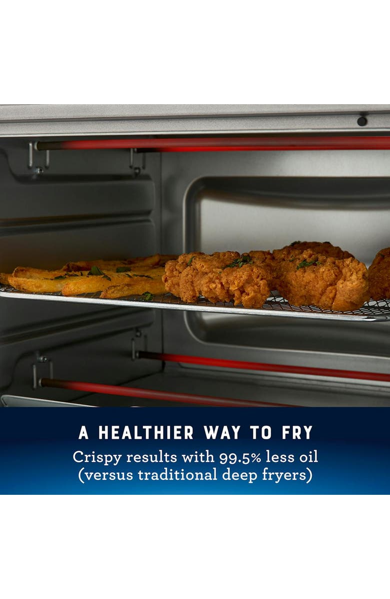 OSTER 10 Function Digital Display Air Fryer and Countertop Toaster Oven, Alternate, color, Silver