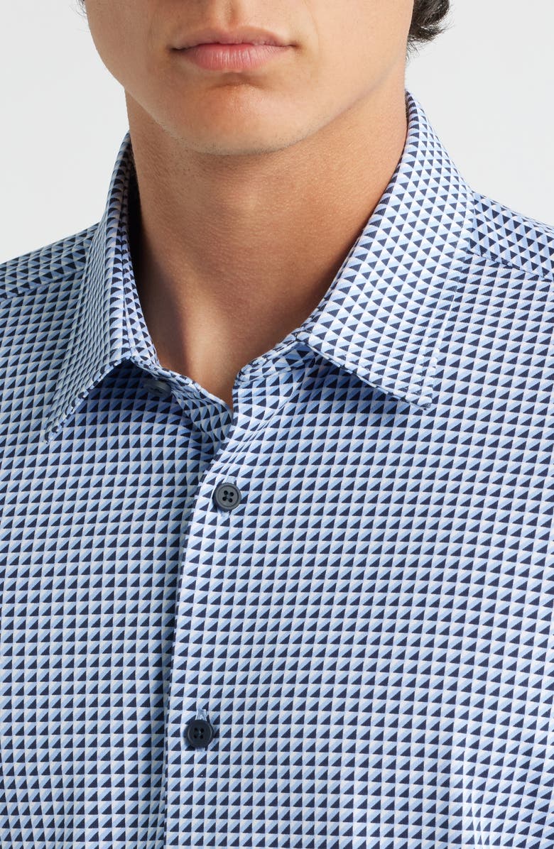 BOSS Roan Kent Slim Fit Button-Up Shirt, Alternate, color, Light/ Pastel Blue Geo