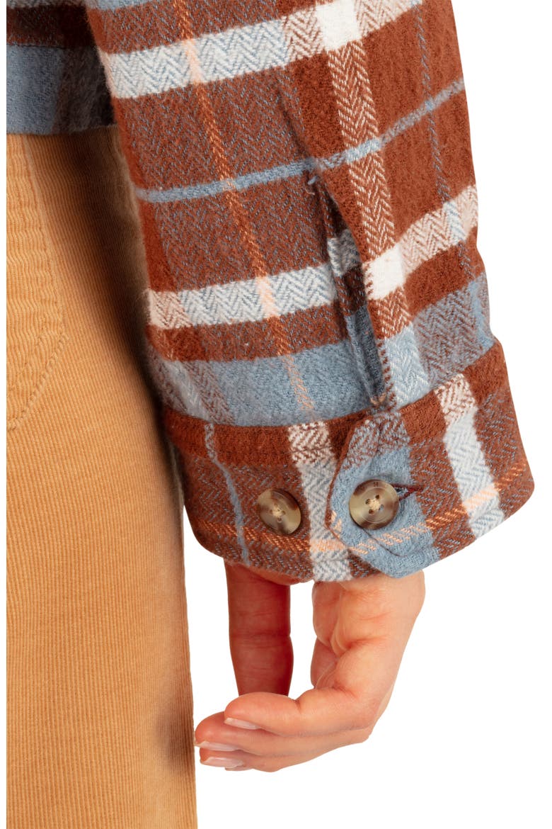 Roam Boxy Flannel Button-Up Shirt, Alternate, color, SAILING
