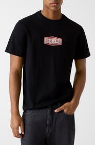 GUESS JEANS Trademark Regular Fit Cotton Graphic T-Shirt
