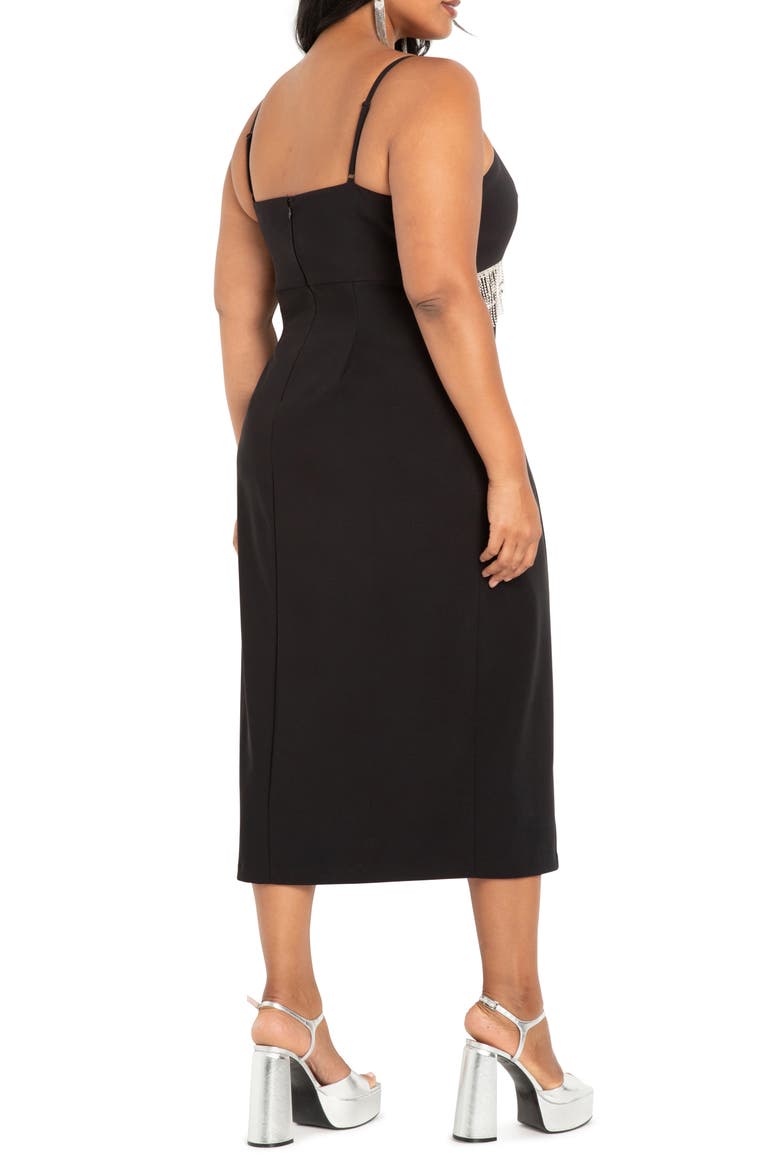 Collectors Embellished Midi Dress (Nordstrom Exclusive), Alternate, color, BLACK ONYX