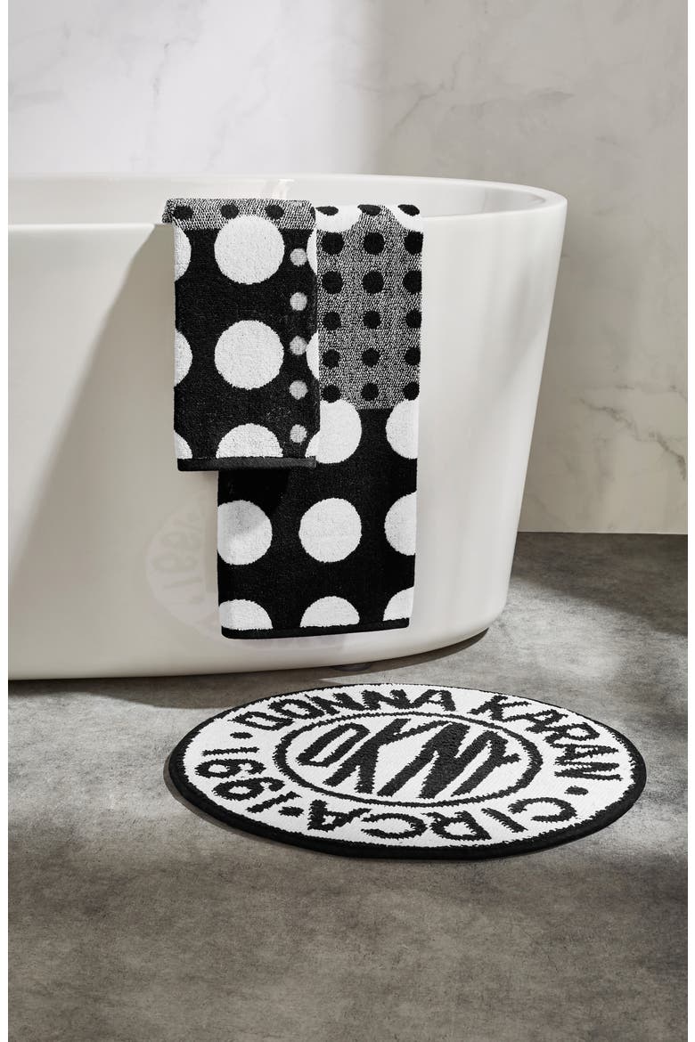 Dots 4-Piece Bath Towel & Hand Towel Set, Alternate, color, GREY