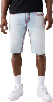 True Religion Ricky Super T Flap Cutoff Denim Shorts
