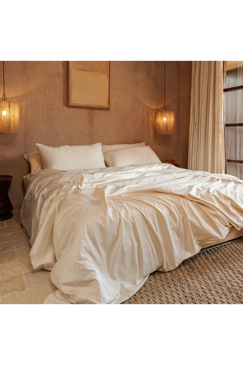 Long-Staple Cotton Duvet Cover Set, Main, color, Oatmeal