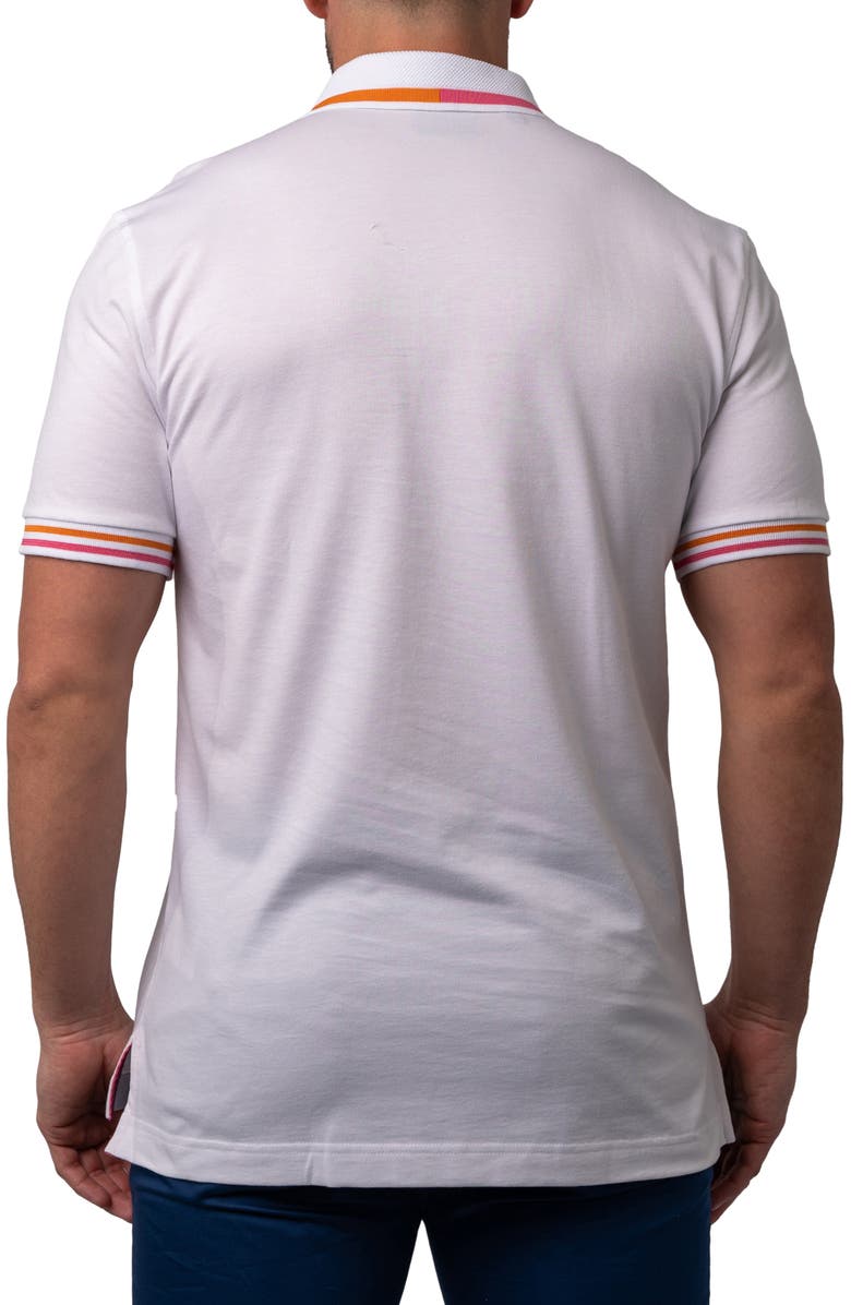 Maceoo Mozart Tipped Cotton Piqué Polo, Alternate, color, 