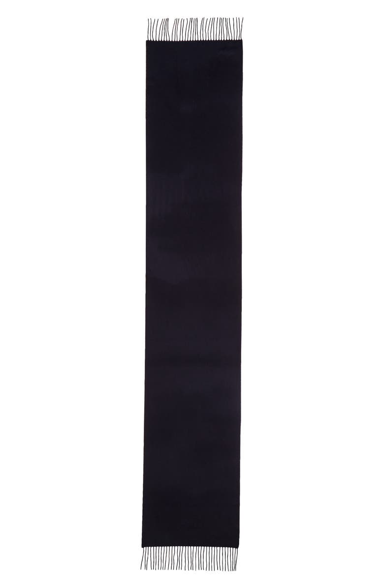 Johnstons of Elgin Cashmere Fringe Scarf, Main, color, Dark Navy