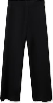 MANGO Side Slit Knit Pants