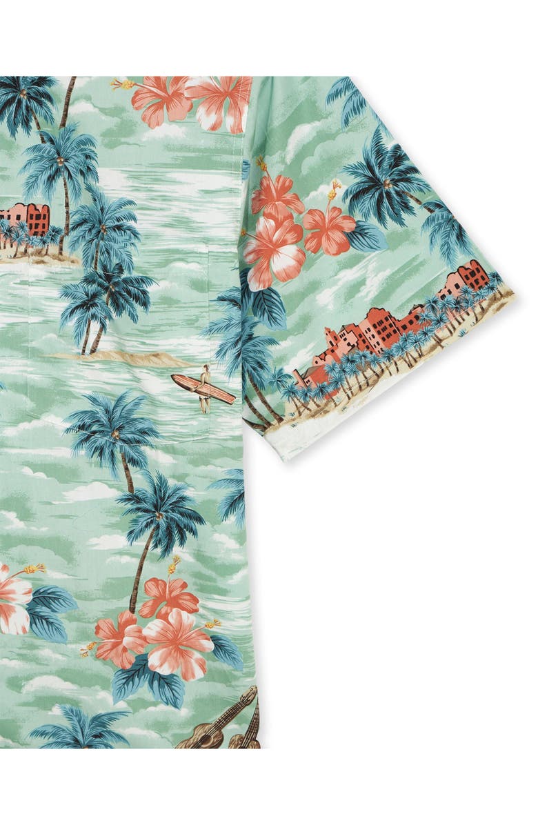 Fortela Fiji Printed Cotton Shirt, Alternate, color, Green