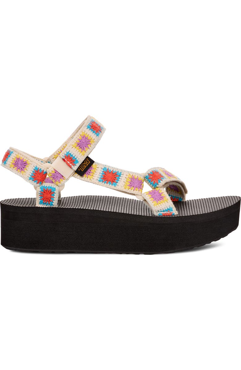 Teva Universal Crochet Flatform Sandal, Alternate, color, Explore