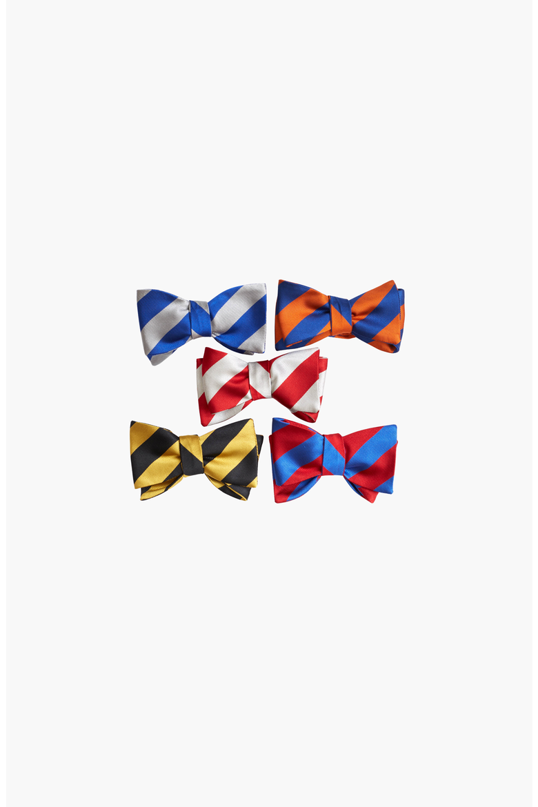 Academy Silk Woven Bow Tie, Alternate, color, Navy / Red Pre-Tied