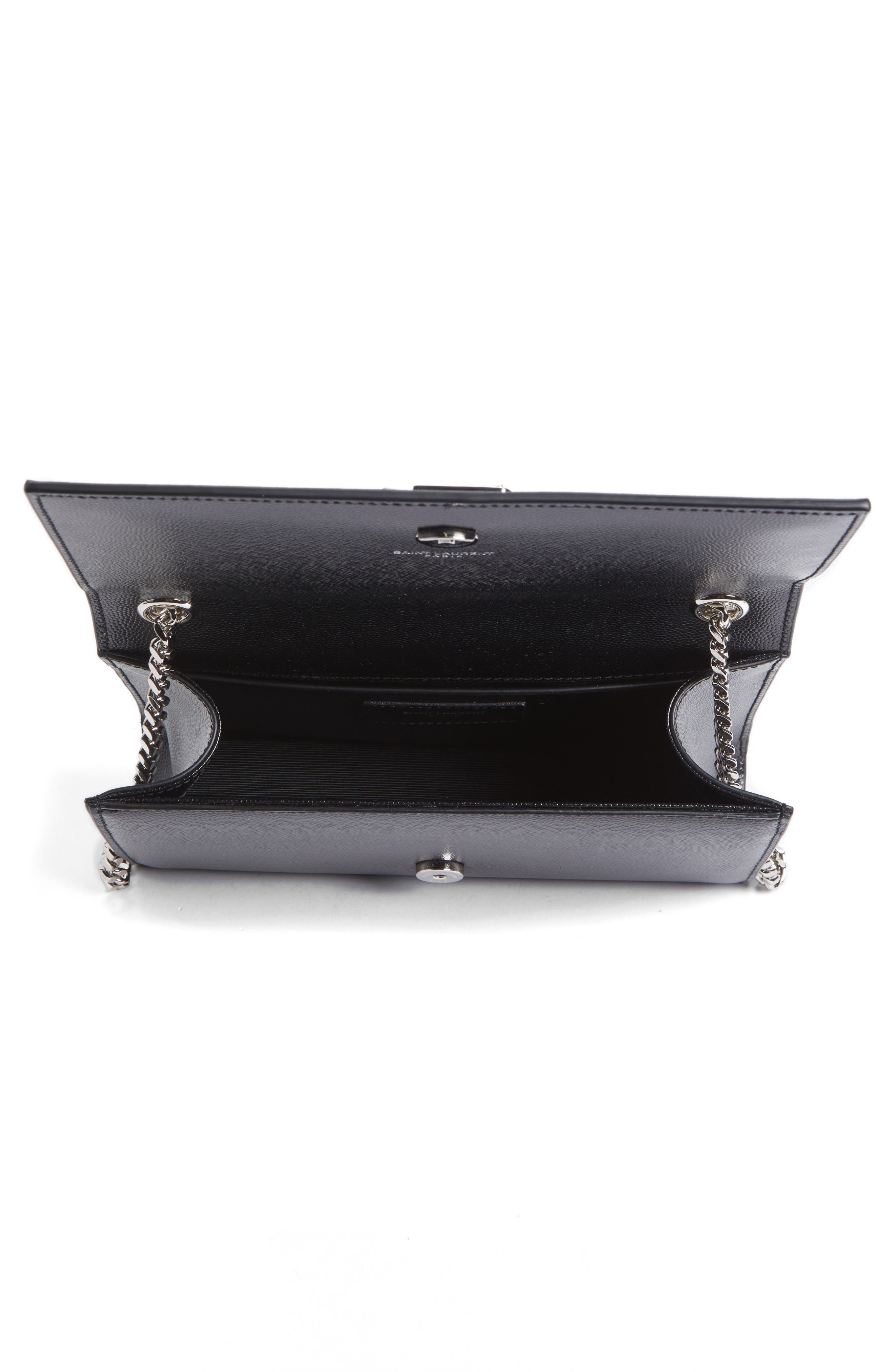 Saint Laurent Small Kate Grained Leather Crossbody Bag, Alternate, color, 