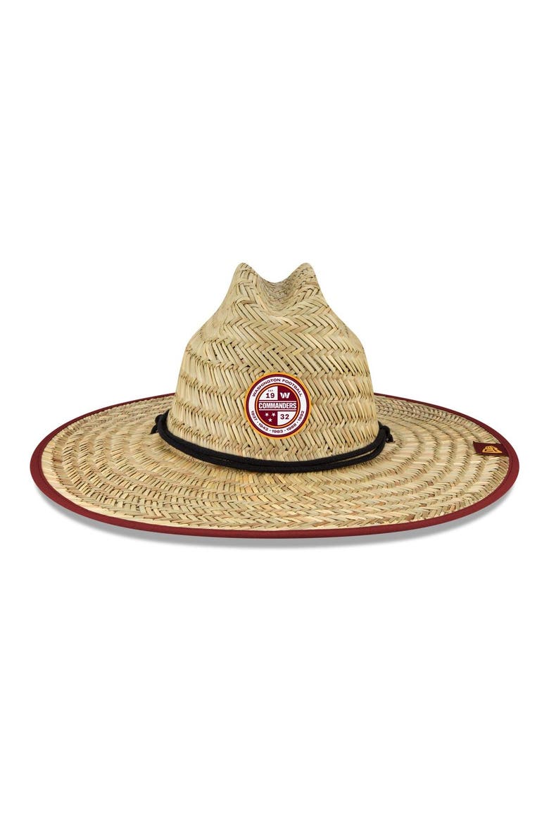 Men's New Era Natural Washington Commanders 2022 NFL Training Camp Official Straw Lifeguard Hat, Alternate, color, Natural