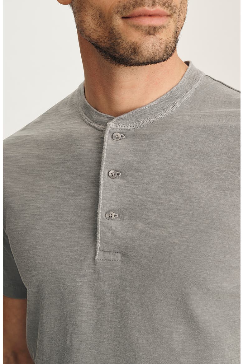Short Sleve Slub Cotton Henley, Alternate, color, CHISELED STONE