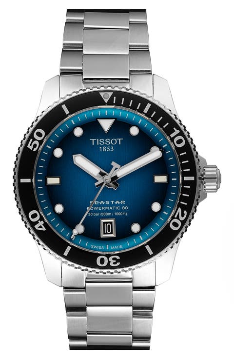 Tisso Seastar 1000 Powermatic 80 Bracelet Watch, 40mm