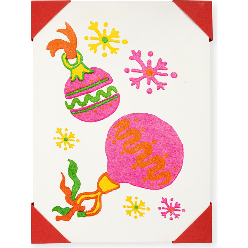 Archivist Gallery Baubles 5-pack Holiday Greeting Cards In Multi