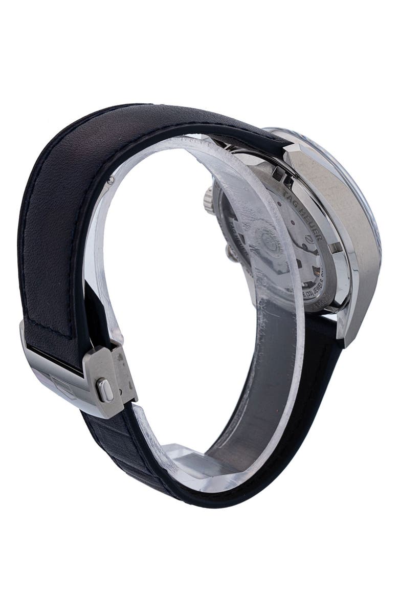 Watchfinder & Co. Tag Heuer Preowned Carrera Chronograph Leather Strap Watch, 41mm, Alternate, color,