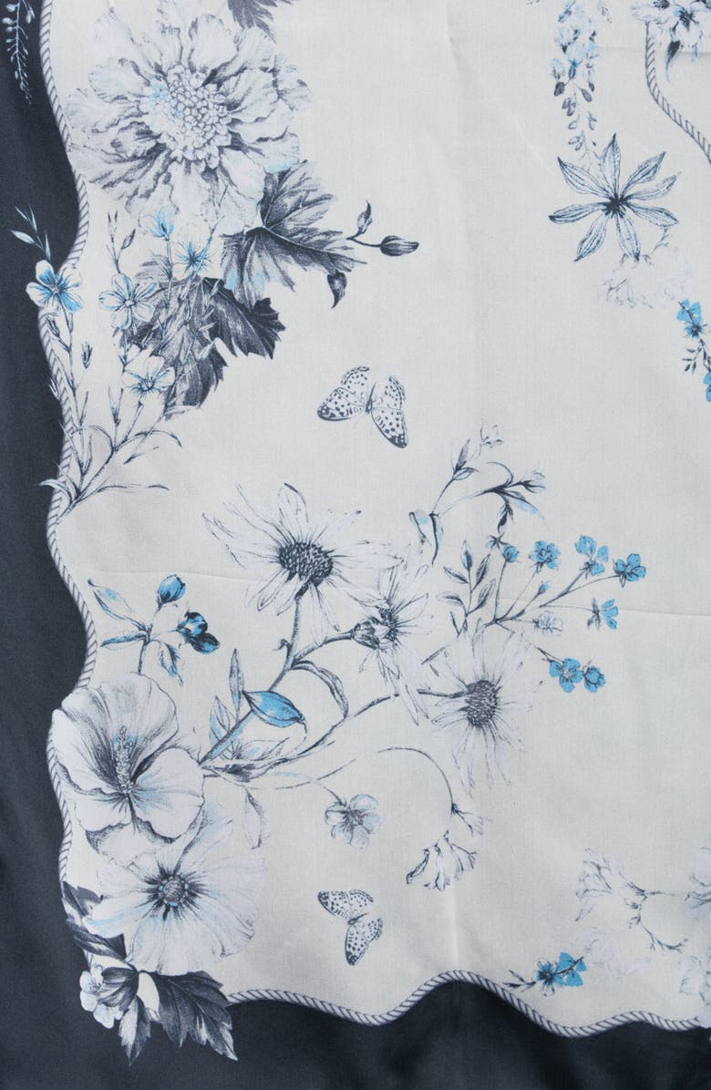 Vince Camuto Toile Square Scarf, Alternate, color, Black