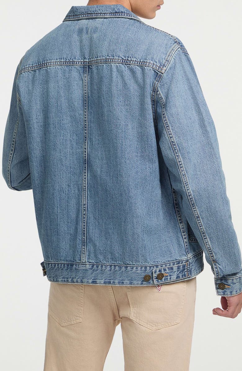 GUESS JEANS Selvedge Denim Trucker Jacket, Alternate, color, Gjsl