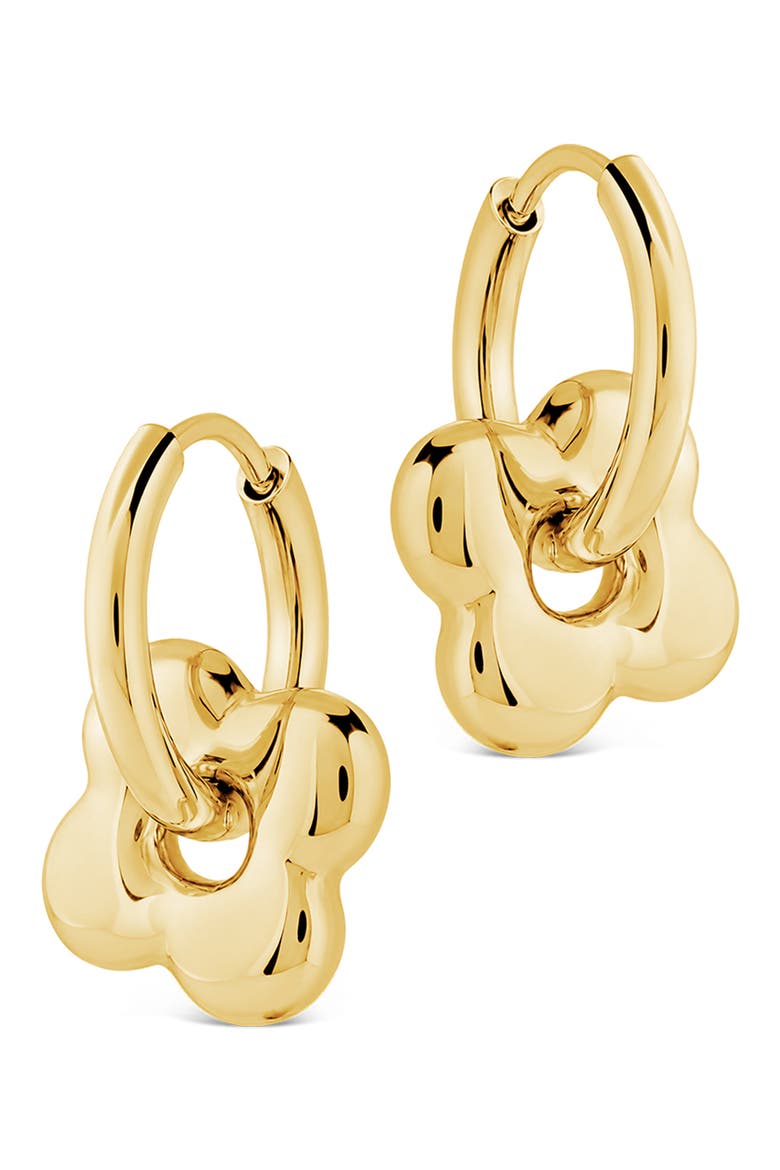 Double Knot Hoop Earrings, Alternate, color, GOLD