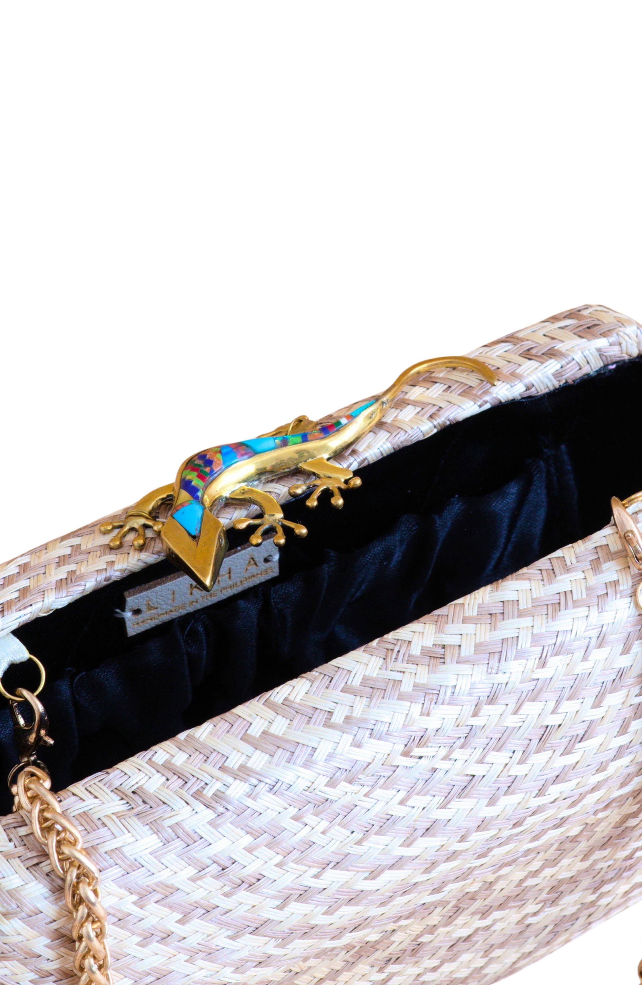 LIKHA Houndstooth Octagon Clutch, Alternate, color, Dusty Rose