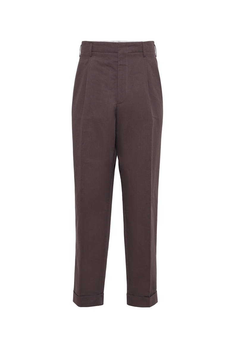 Gabardine trousers, Main, color, Coffee